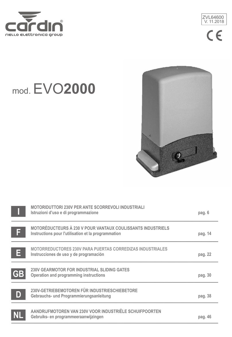 Cardin EVO2000 Operation and Programming Instructions