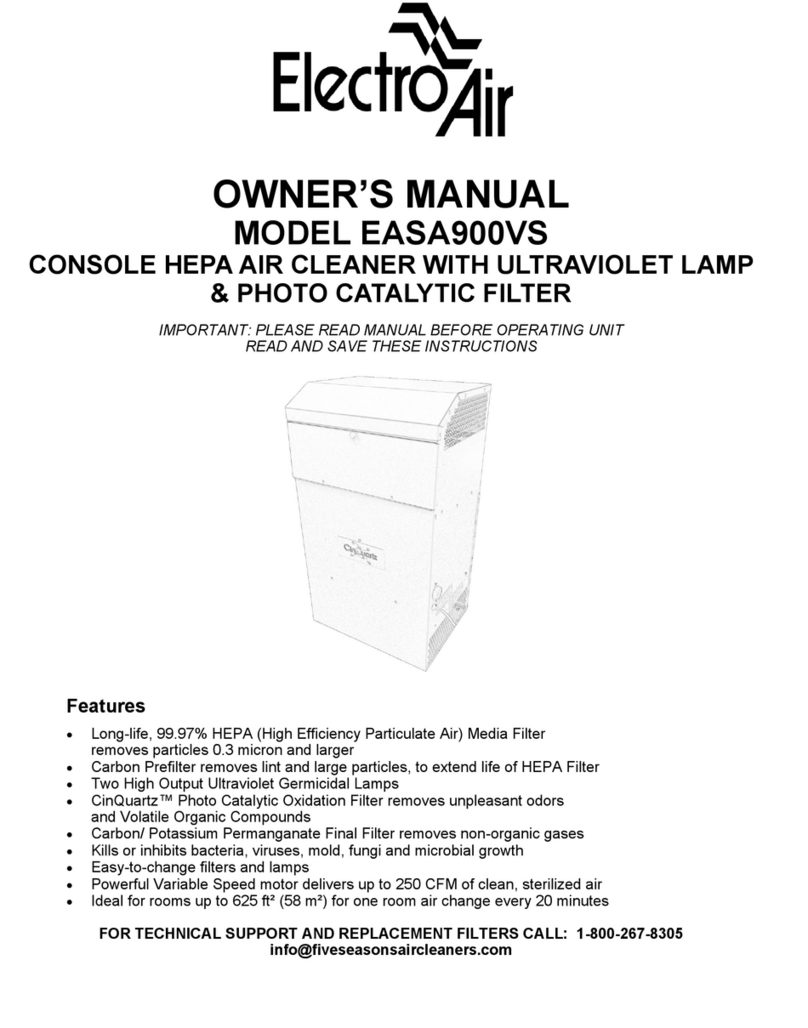 Electro-Air EASA900VS owner's manual