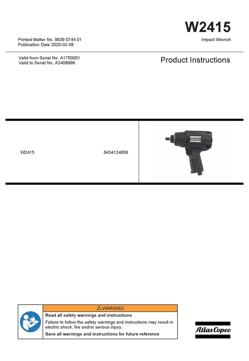 Atlas Copco W2415 Instruction sheet