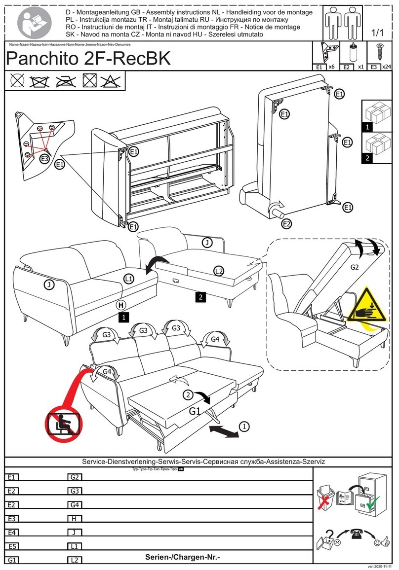 Möbelix Panchito 2F-RecBK User manual