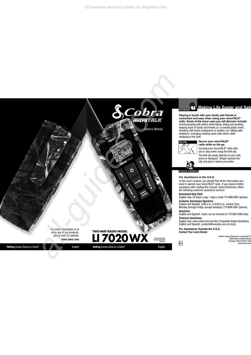 Cobra microTalk LI 7020 WX User manual