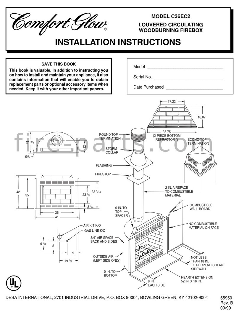 Comfort Glow C36EC2 installation instructions Comfort Glow C36EC2 installation instructions