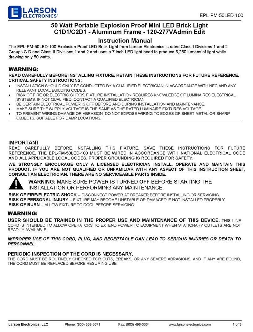 Larson Electronics EPL-PM-50LED-100 User manual