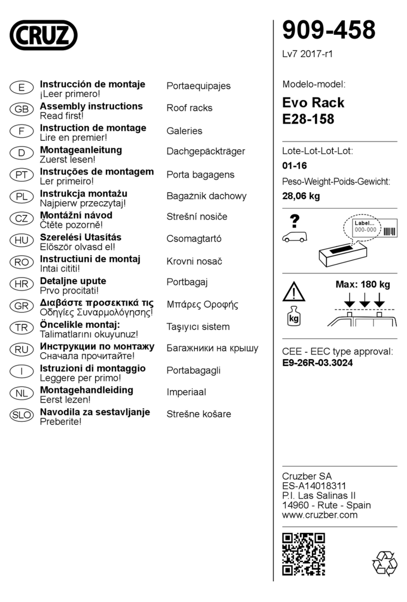 Cruz Evo Rack E28-158 Assembly instructions