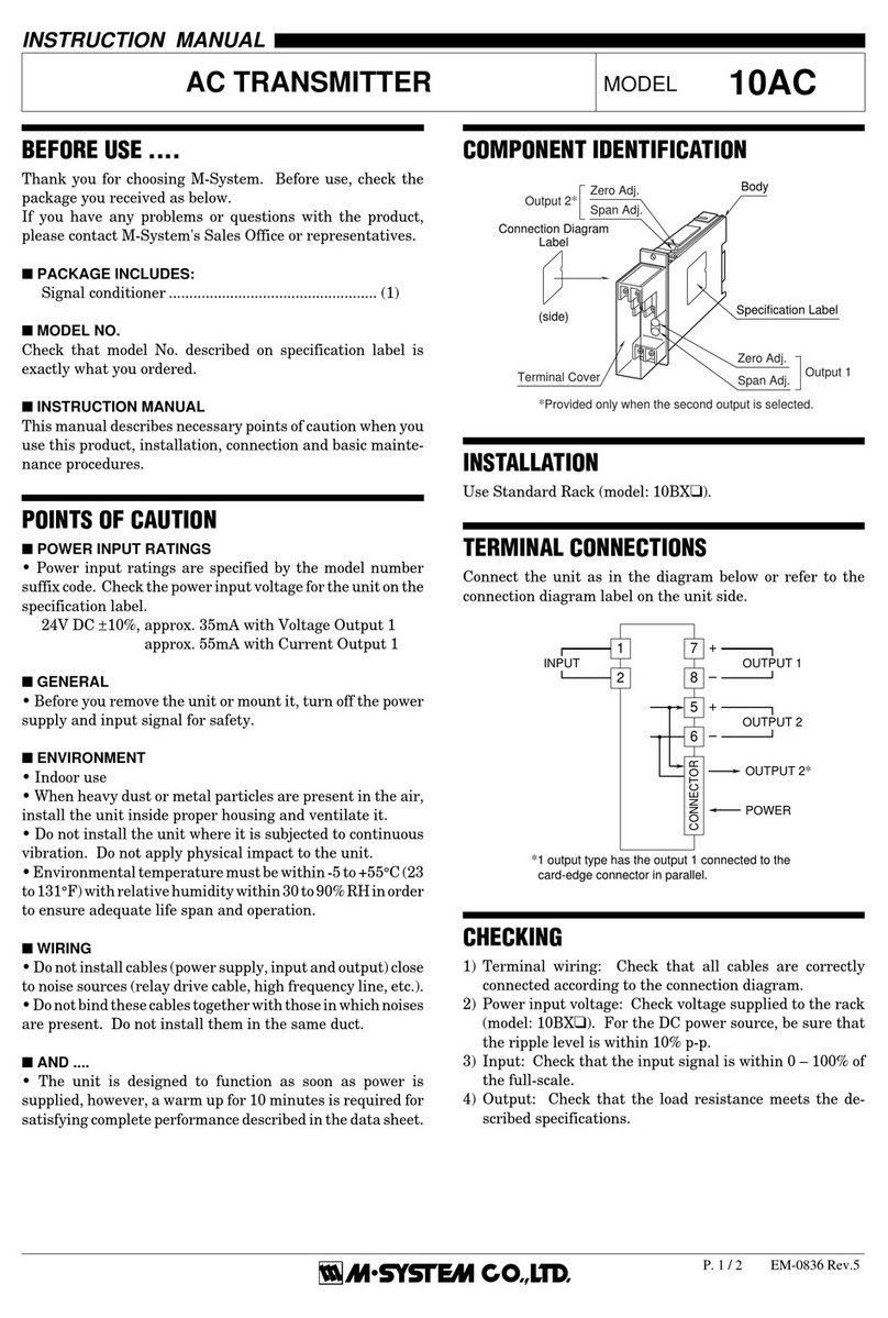 M-system 10AC instruction manual