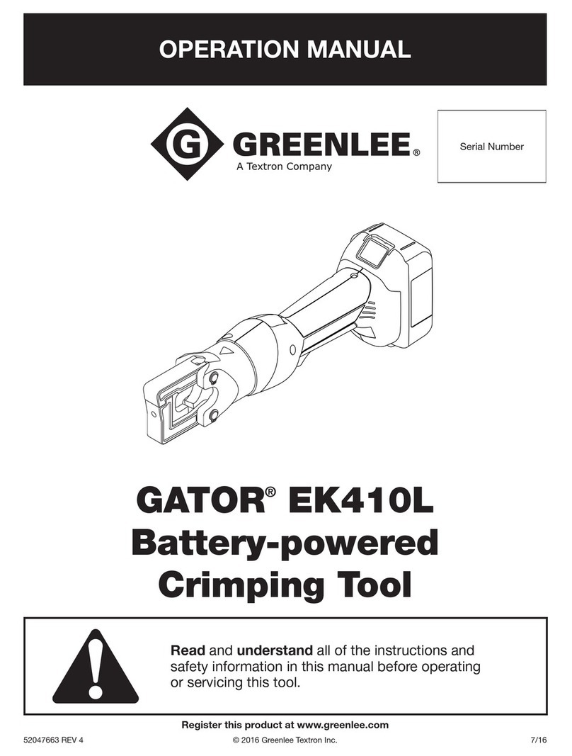 Textron Greenlee GATOR EK410L User manual