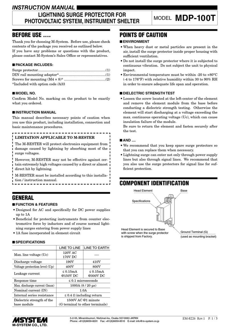 M-system MDP-100T instruction manual