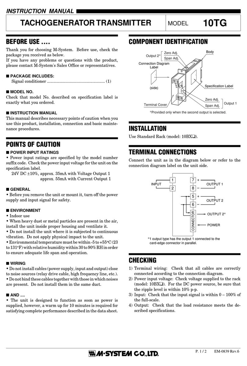 M-system 10TG User manual