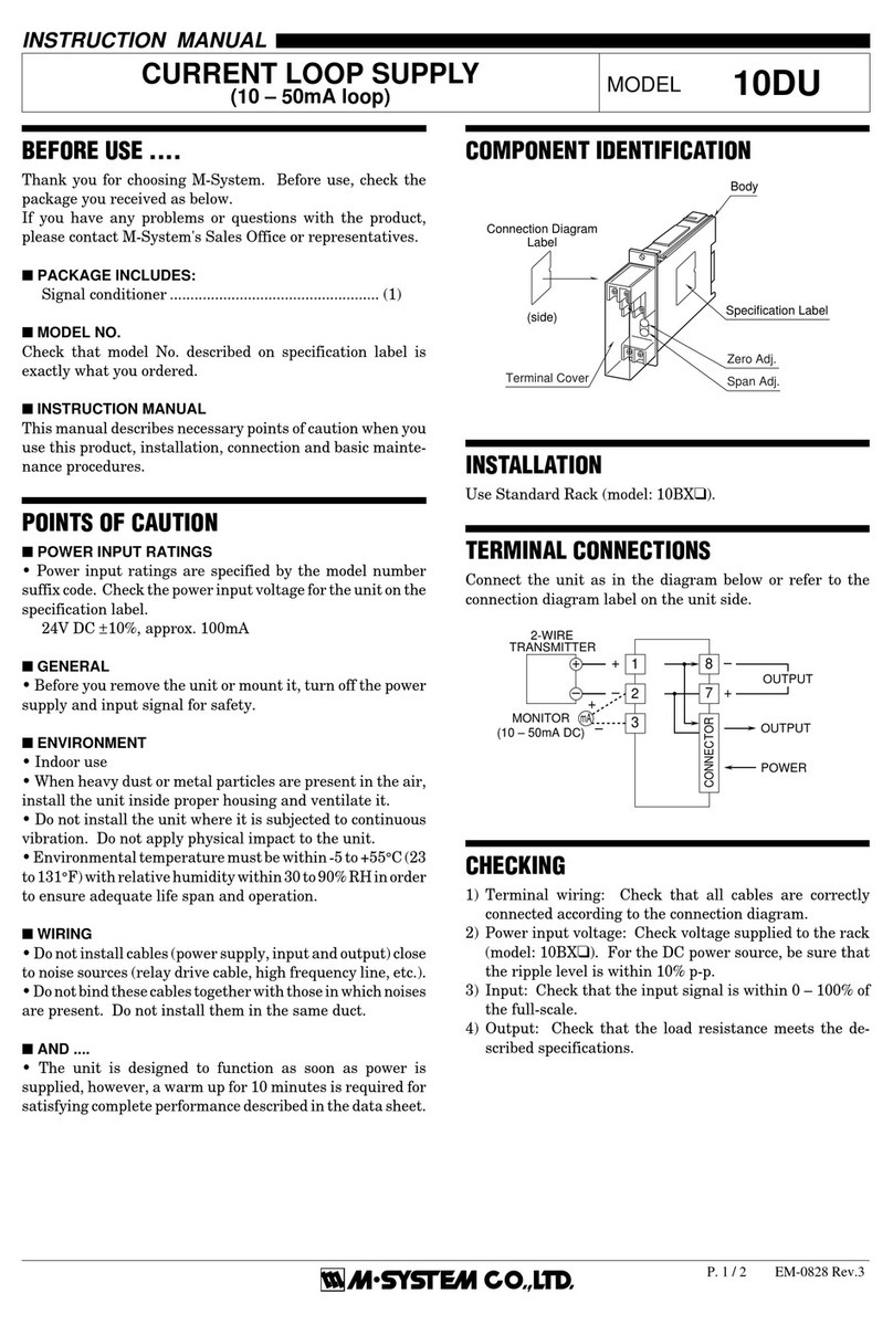 M-system 10DU instruction manual