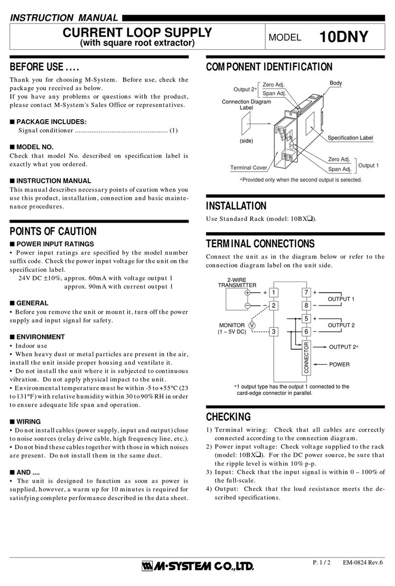 M-system 10DNY User manual