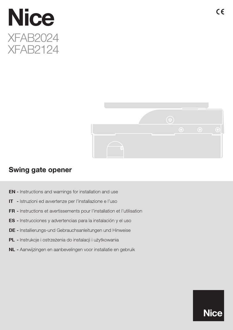 Nice XFAB2124 Technical specifications