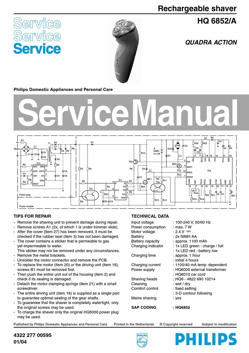 Philips HQ 6852/A Service manual