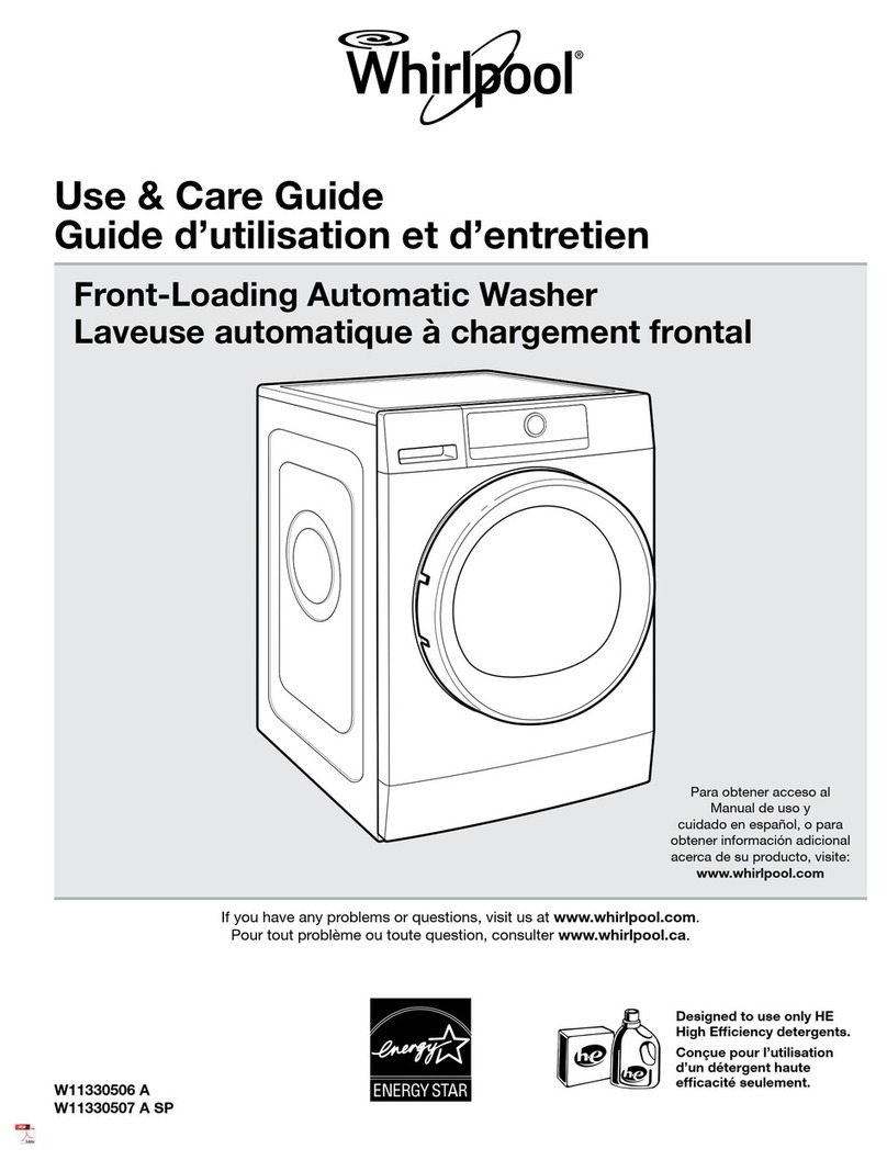Whirlpool WFW5030JW Use & care guide