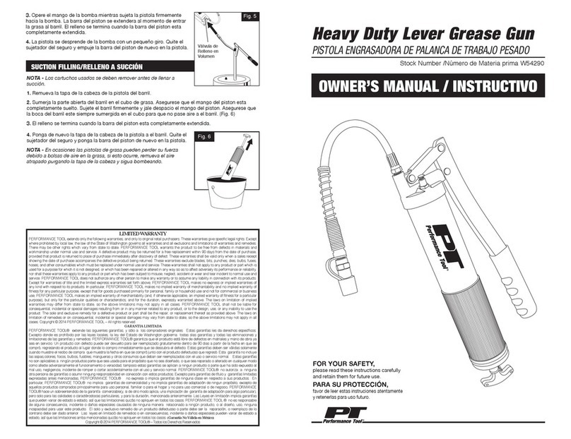 Perfomance Tool W54290 owner's manual