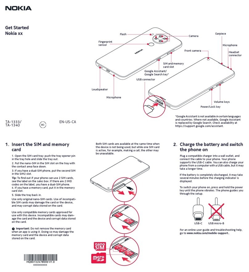 Nokia TA-1333 Specification sheet