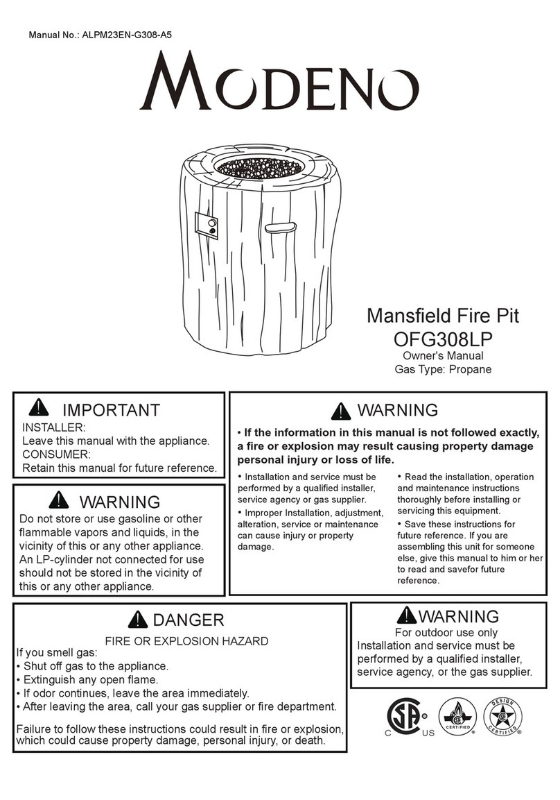 MODENO OFG308LP User manual
