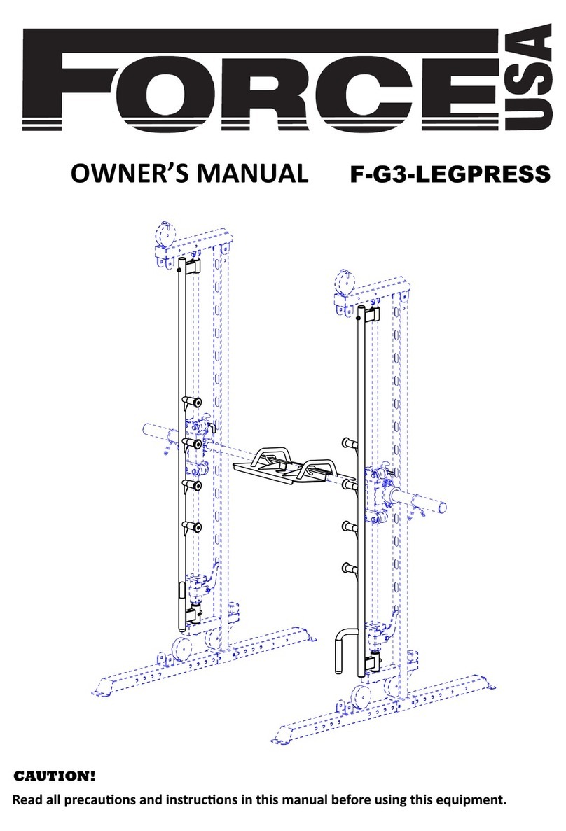 Force USA F-G3-LEGPRESS owner's manual