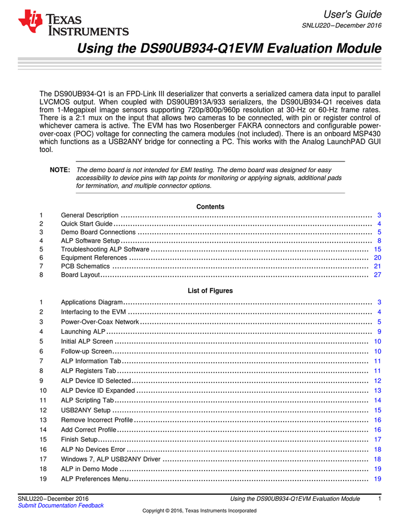 Texas Instruments DS90UB934-Q1EVM User manual