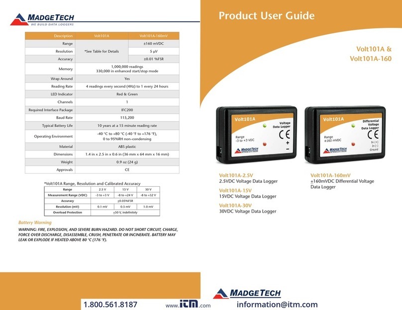 MadgeTech Volt101A-30V Specification sheet