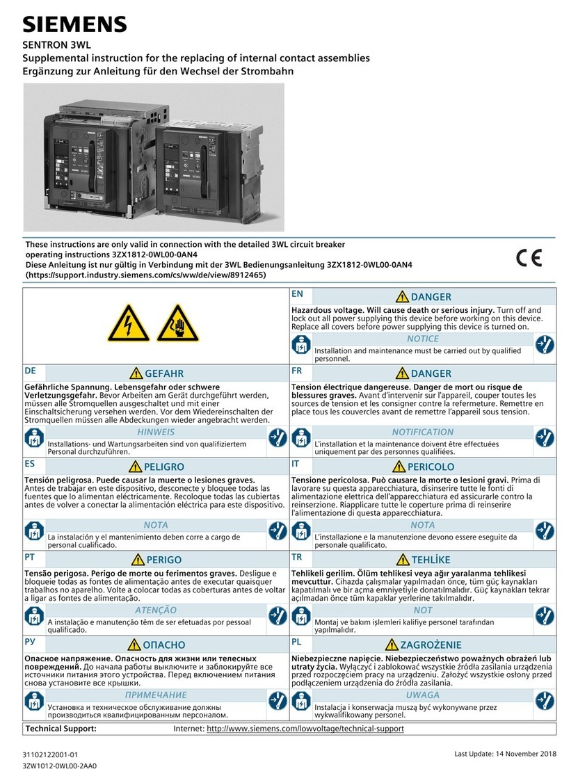 Siemens SENTRON 3WL User manual