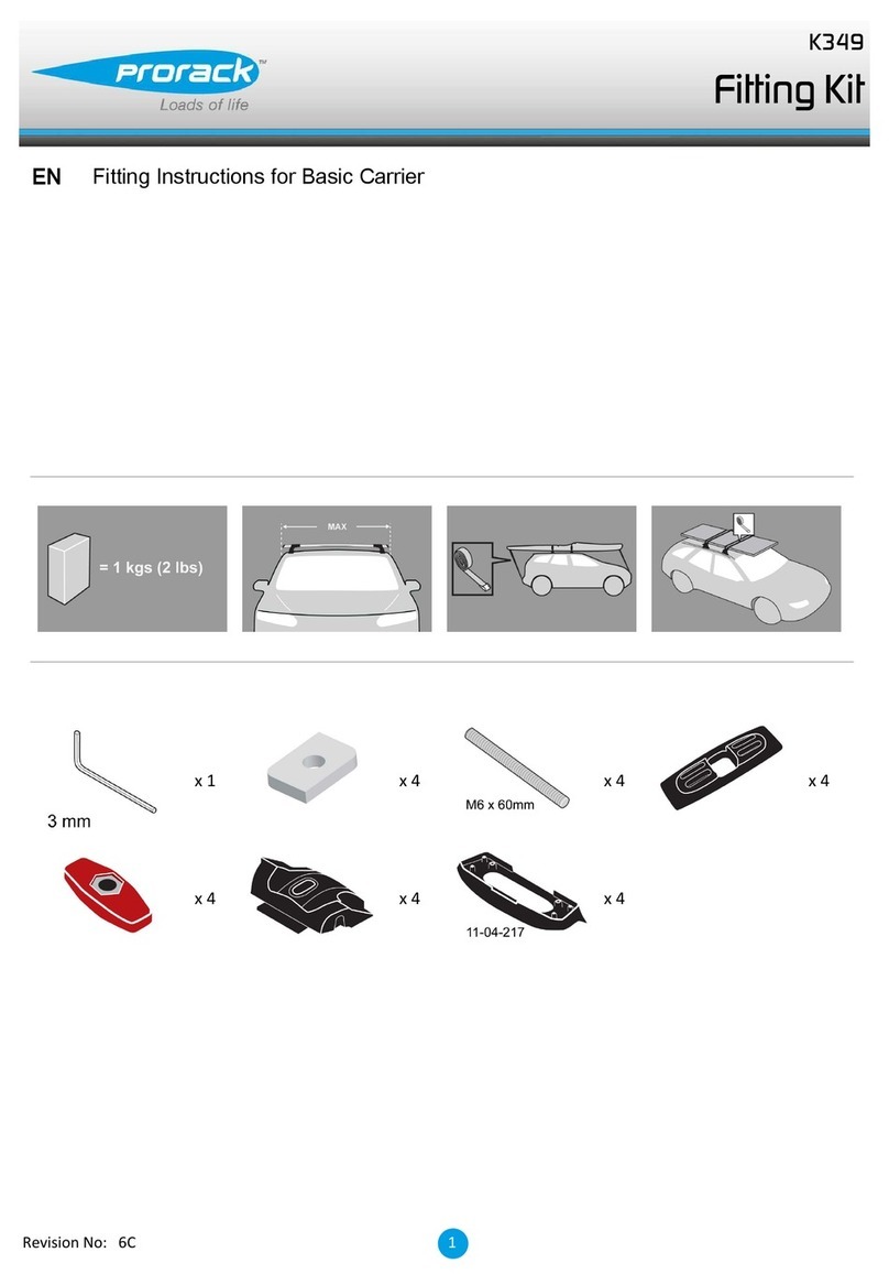 Prorack K349 Fitting instructions