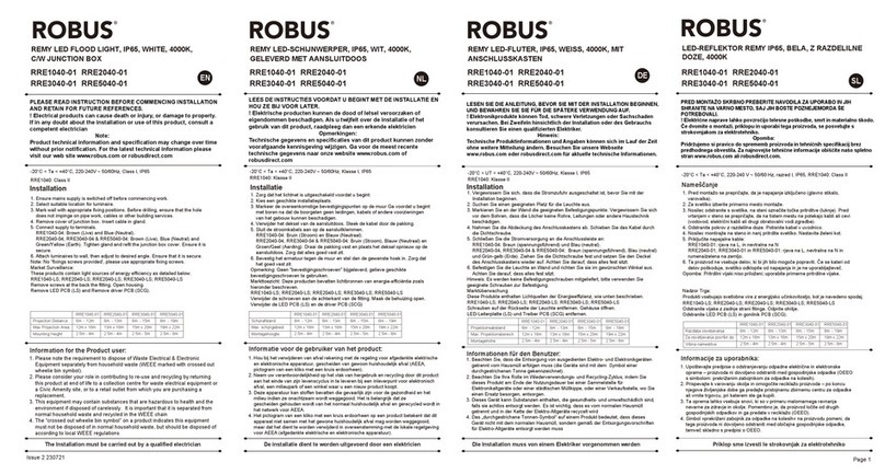 Robus REMY RRE1040-01 User manual