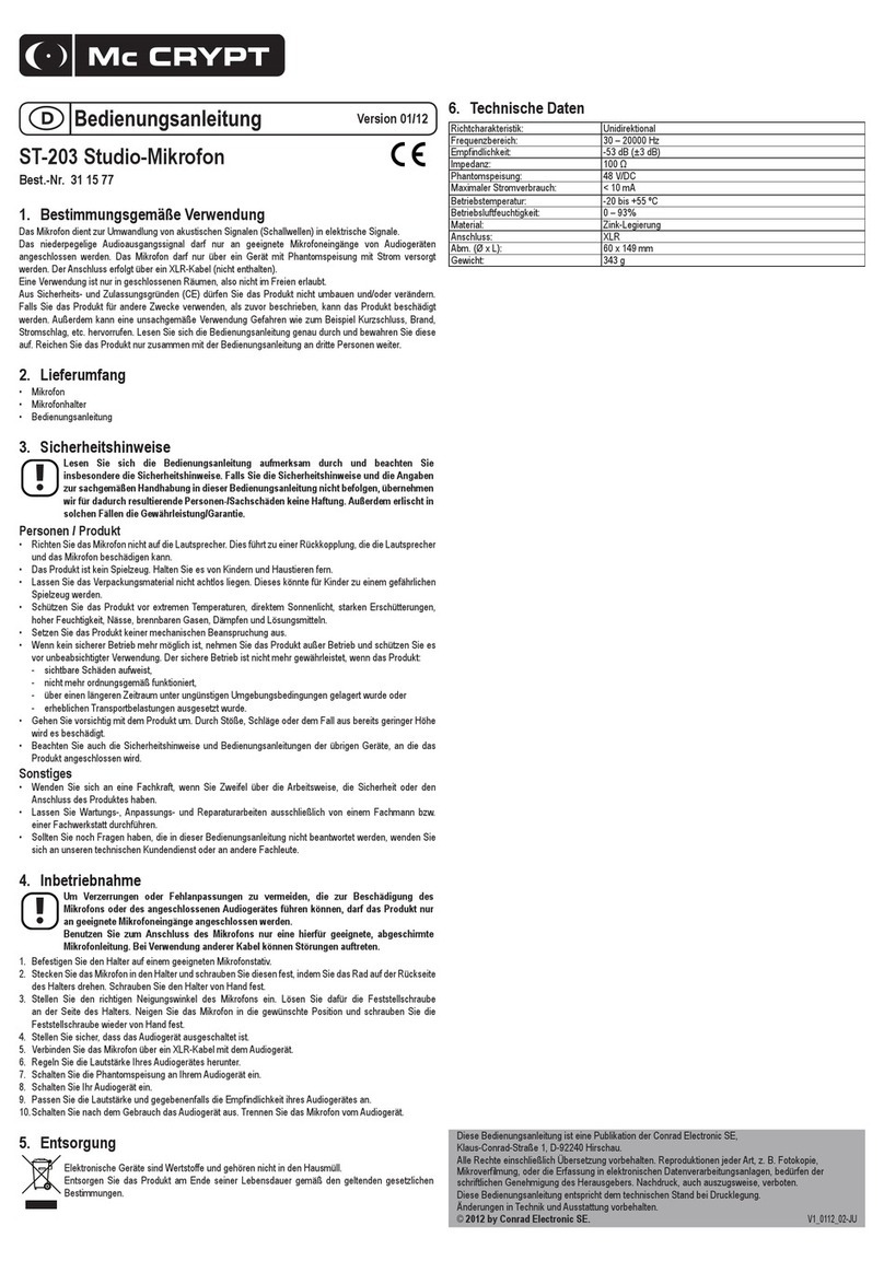 MC Crypt ST-203 User manual MC Crypt ST-203 User manual