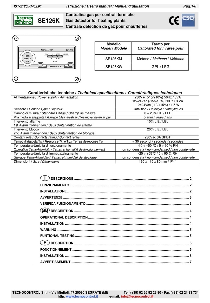 Tecnocontrol SE126K User manual