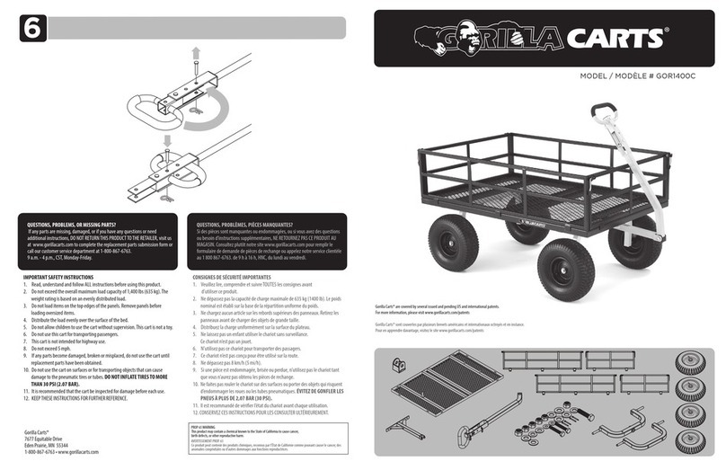Gorilla Carts GOR1400C User manual