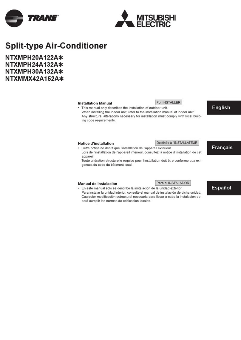 Mitsubishi Electric TRANE NTXMPH20A122A Series User manual