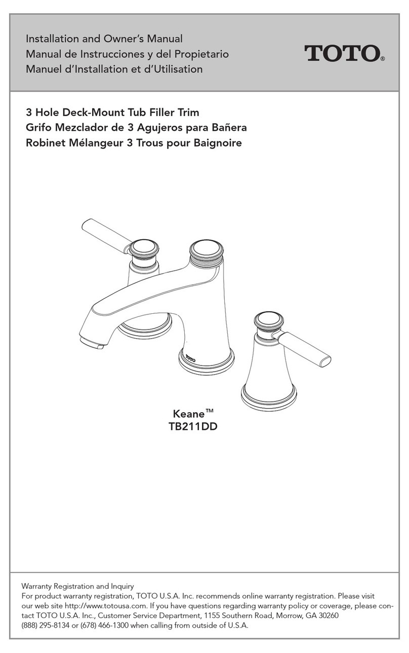 Toto Keane TB211DD Installation instructions
