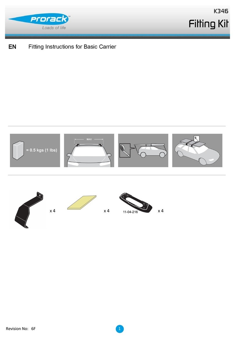 Prorack K346 Fitting instructions