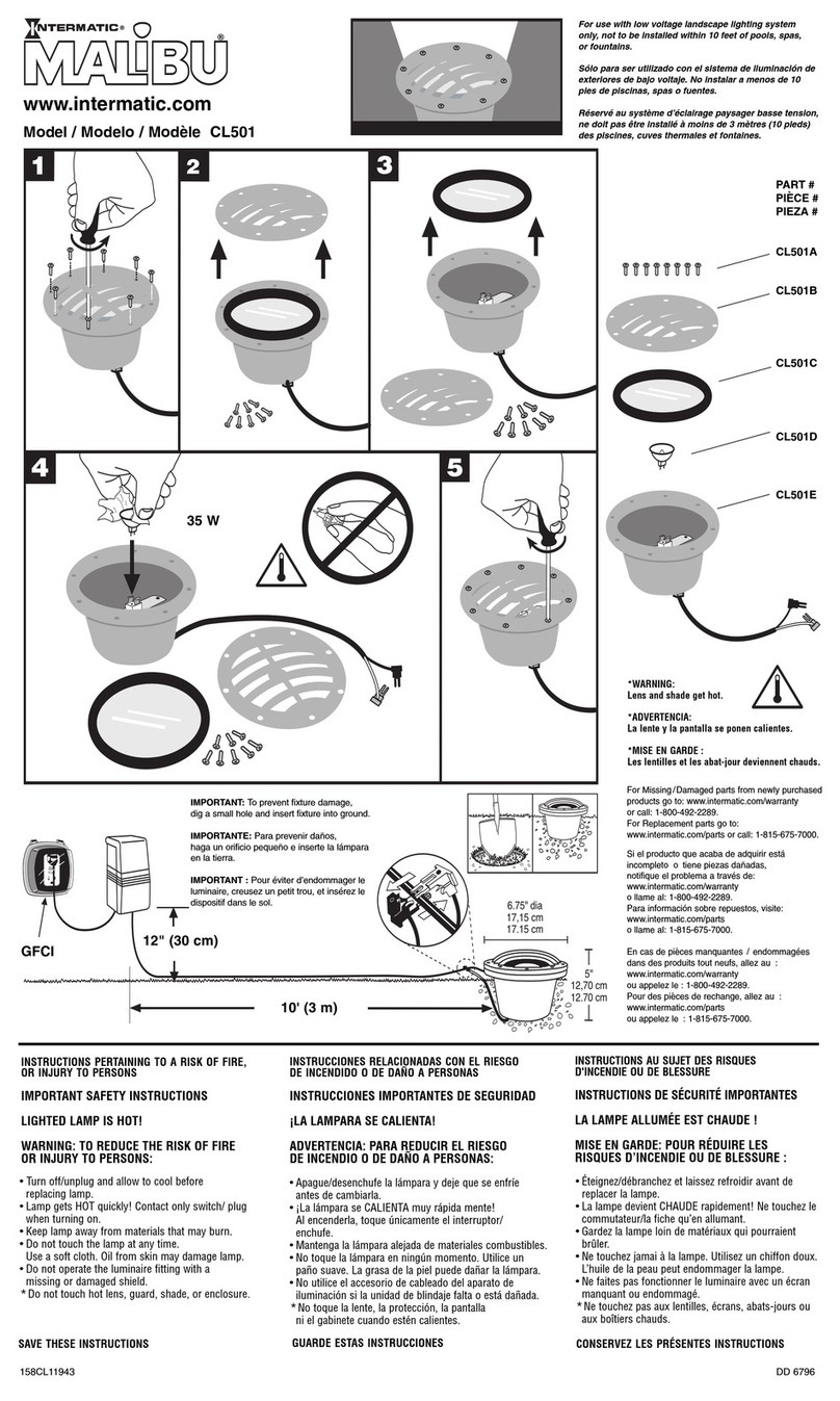 Intermatic MALIBU CL501 quick start guide