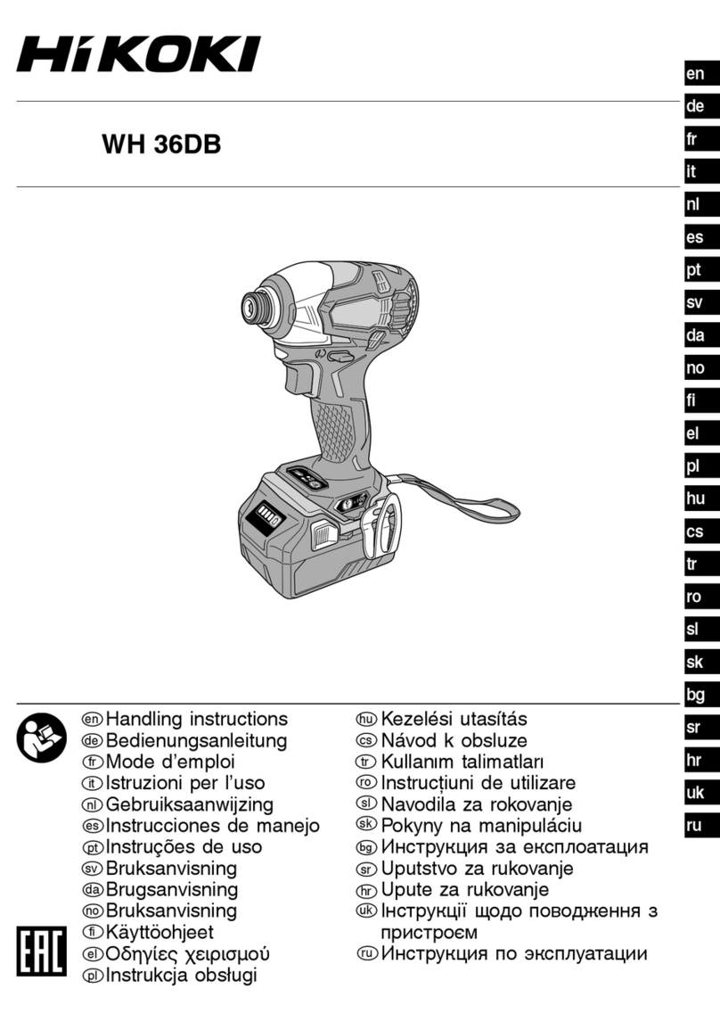 HIKOKI WH36DB User manual HIKOKI WH36DB User manual
