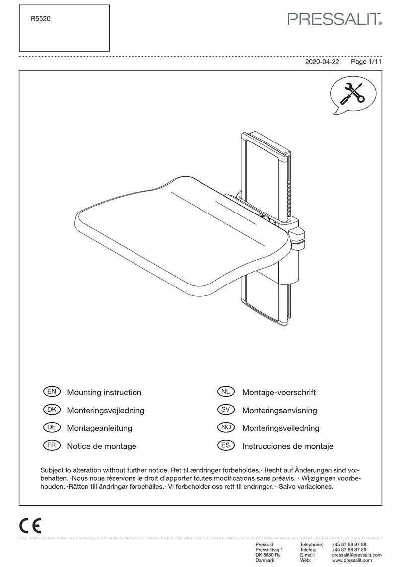 Pressalit PLUS R5520 User guide
