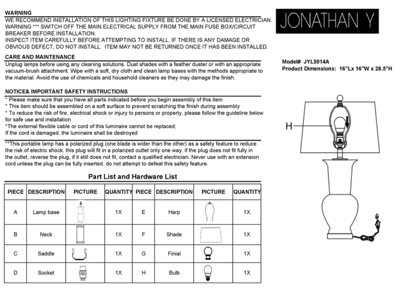 JONATHAN Y JYL5014A User manual JONATHAN Y JYL5014A User manual