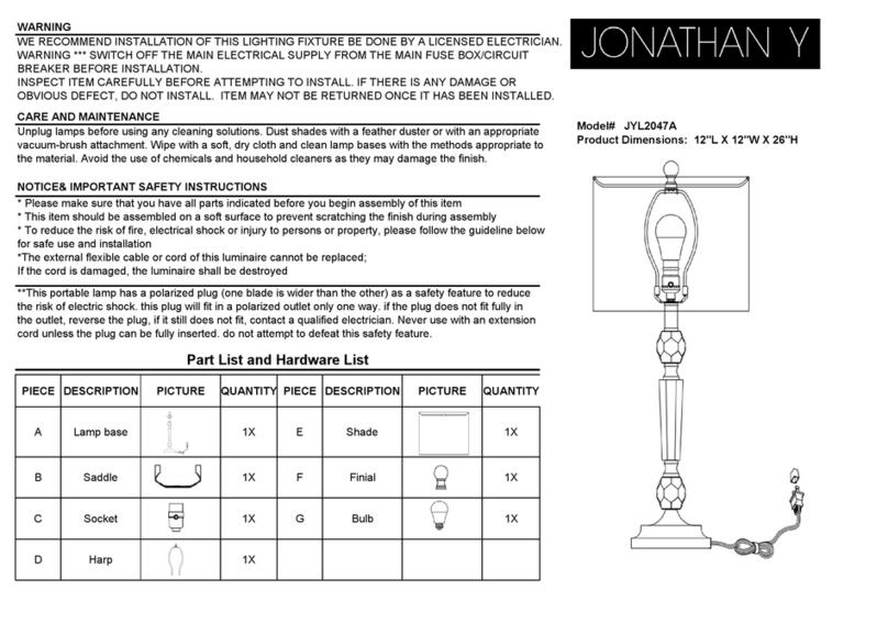 JONATHAN Y JYL2047A quick start guide JONATHAN Y JYL2047A quick start guide