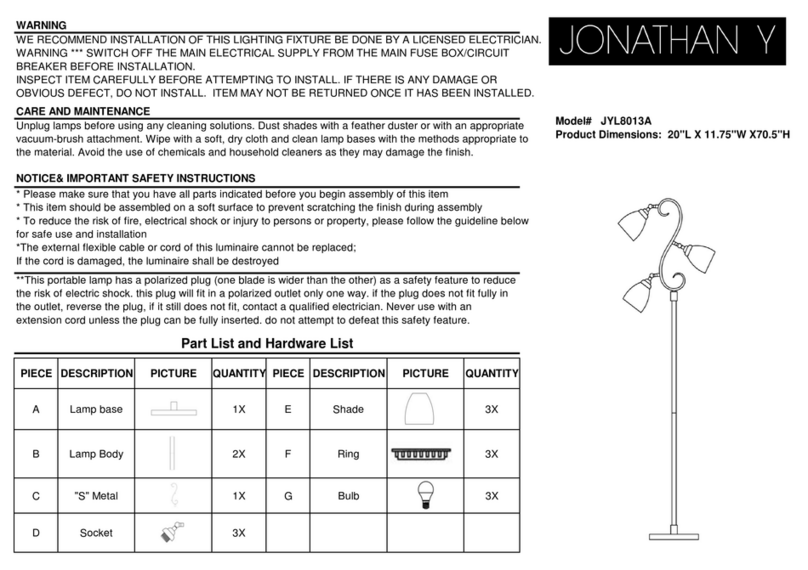 JONATHAN Y JYL8013A User manual JONATHAN Y JYL8013A User manual