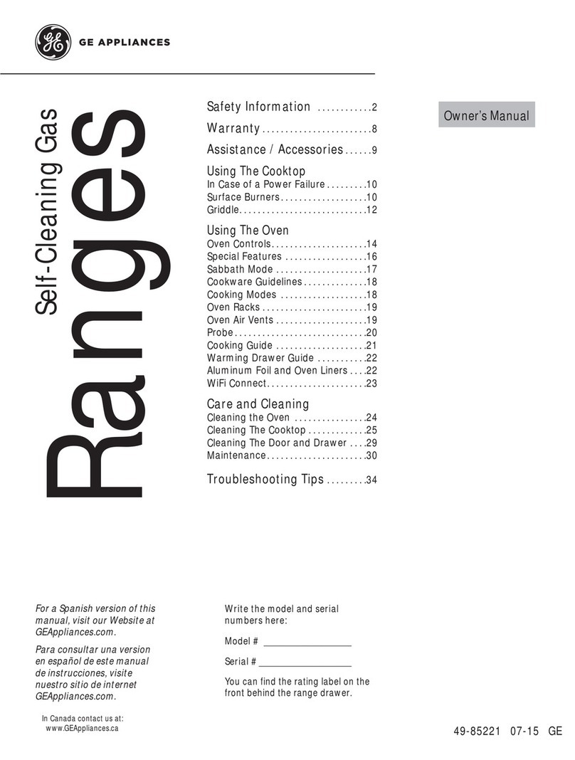 GE PCGB940ZEJ5SS User manual