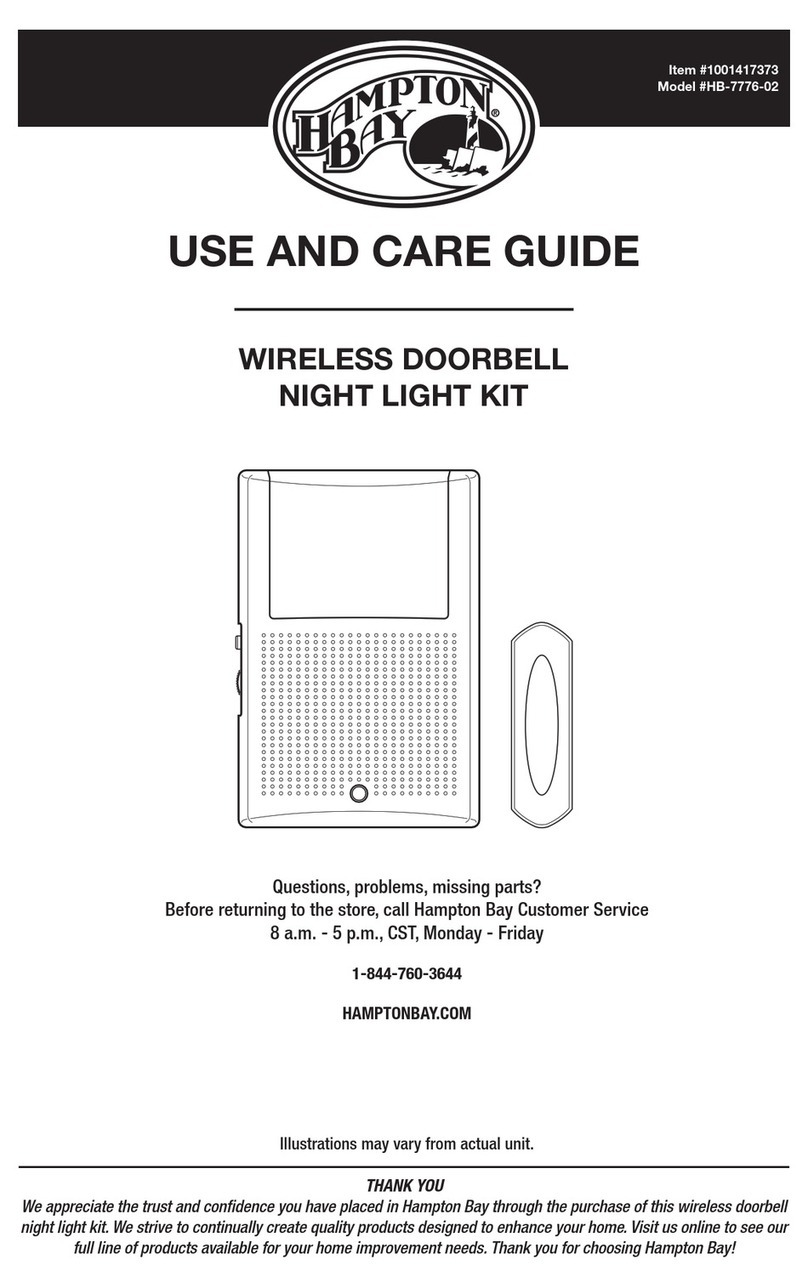 HAMPTON BAY HB-7776-02 Use and care guide