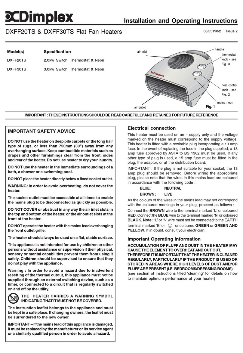 Dimplex DXFF30TS User manual