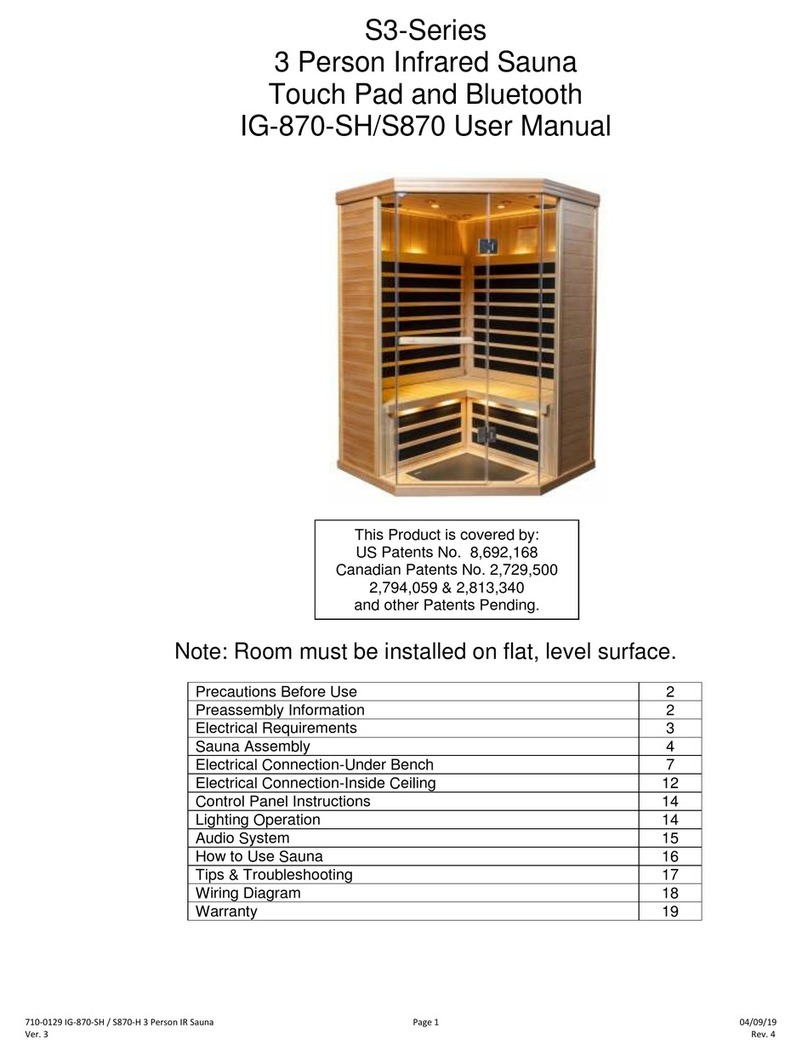 Saunatec S3-870 User manual Saunatec S3-870 User manual