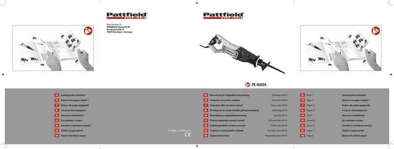 Pattfield Ergo Tools PE-850SA Original instructions Pattfield Ergo Tools PE-850SA Original instructions