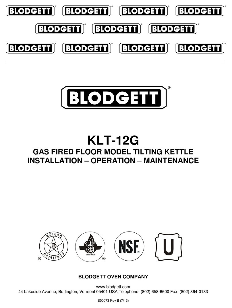 Blodgett KLT-12GNAT Installation operation & maintenance