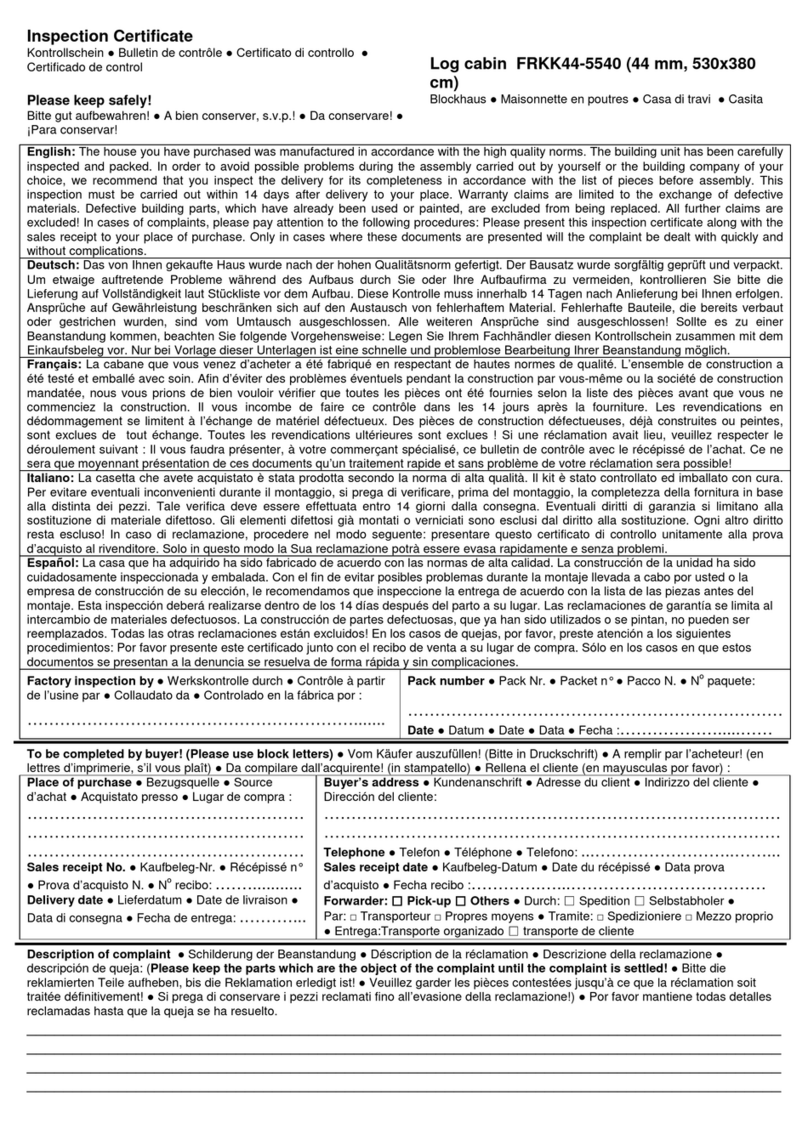 Lemeks Palmako Claudia FR44-5540 installation manual