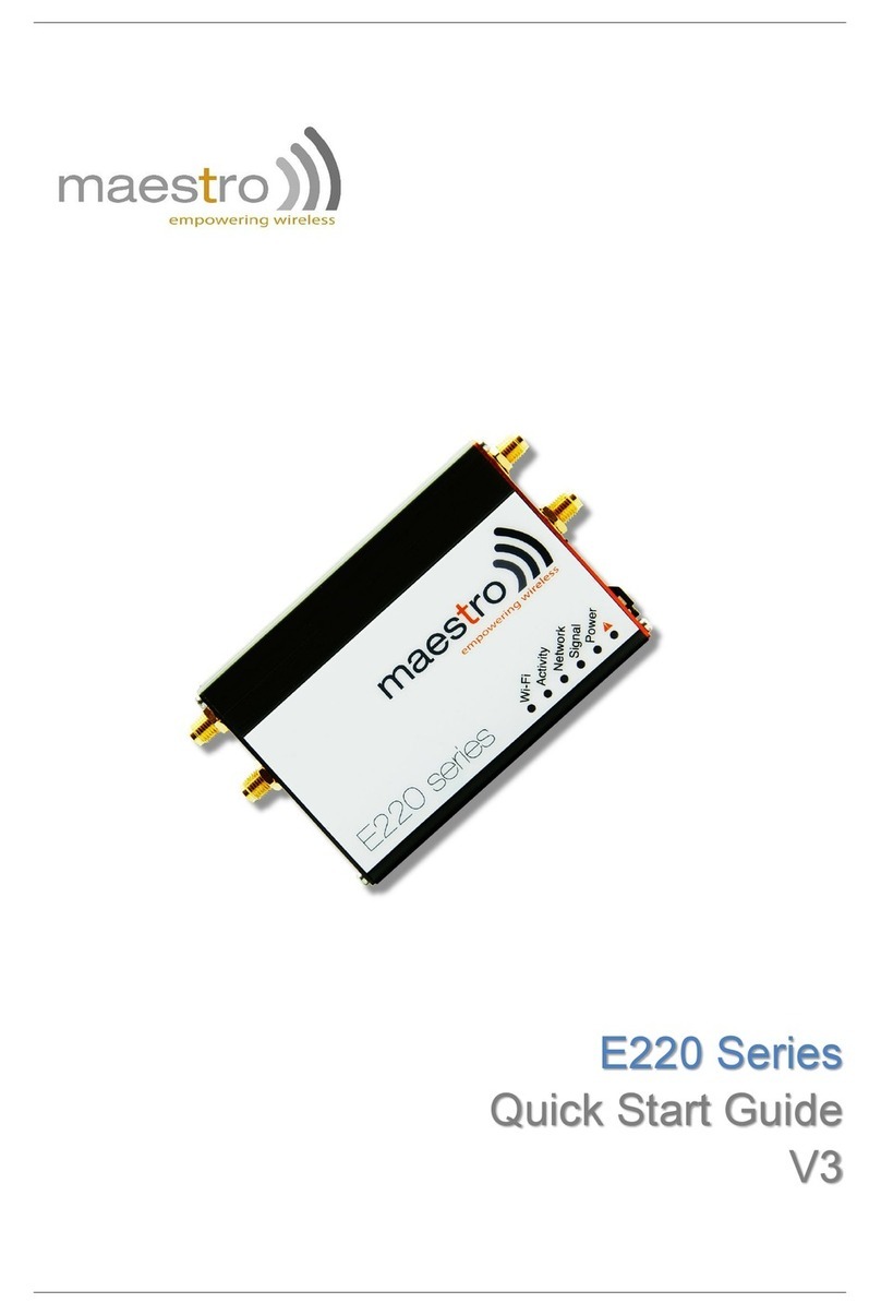 Maestro Wireless Solutions E220 Series quick start guide Maestro Wireless Solutions E220 Series quick start guide