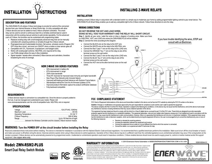 Enerwave ZWN-RSM2-PLUS installation instructions Enerwave ZWN-RSM2-PLUS installation instructions
