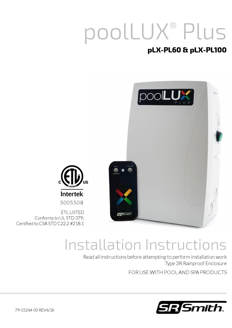 S.R.Smith poolLUX Plus pLX-PL60 installation instructions S.R.Smith poolLUX Plus pLX-PL60 installation instructions