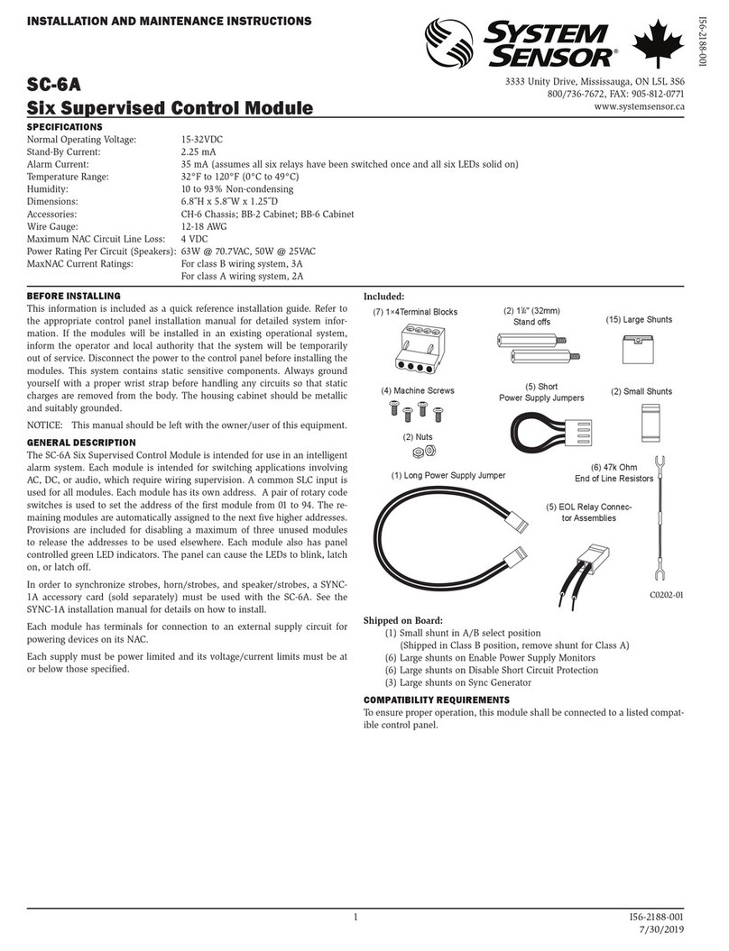 System Sensor 500 Series Installation and maintenance instructions