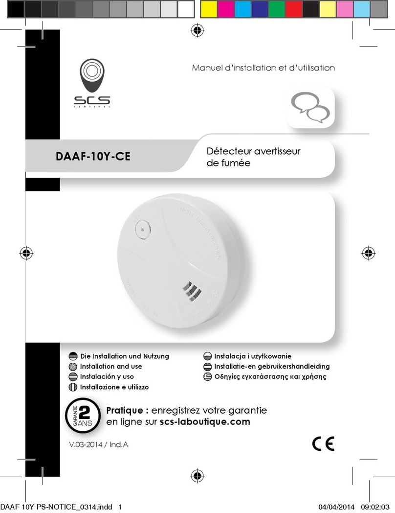 SCS Sentinel DAAF-10Y-CE Installation and use instruction SCS Sentinel DAAF-10Y-CE Installation and use instruction